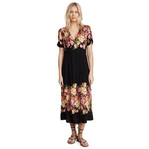 Free People, Jaimie Midi Dress, Black Combo, Size S, NWT